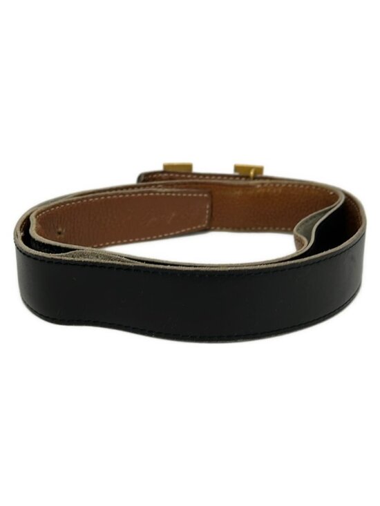 Hermes Belt 90 Black Gold Leather main image 8